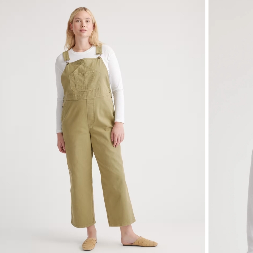 Organic Stretch Cotton Twill Relaxed Overalls